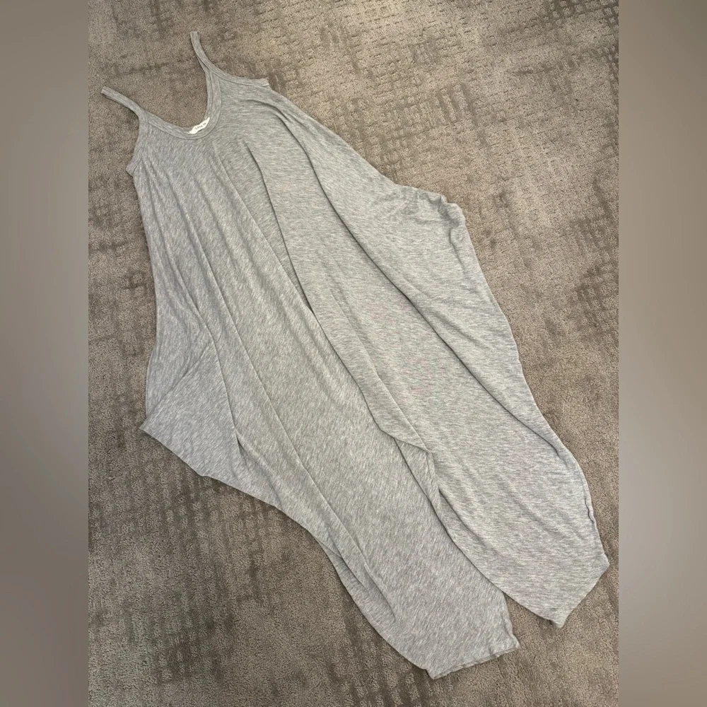 Grey Knit Harem Jumpsuit - Picture 3 of 4
